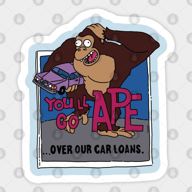 Ape cars Sticker by TeeAguss